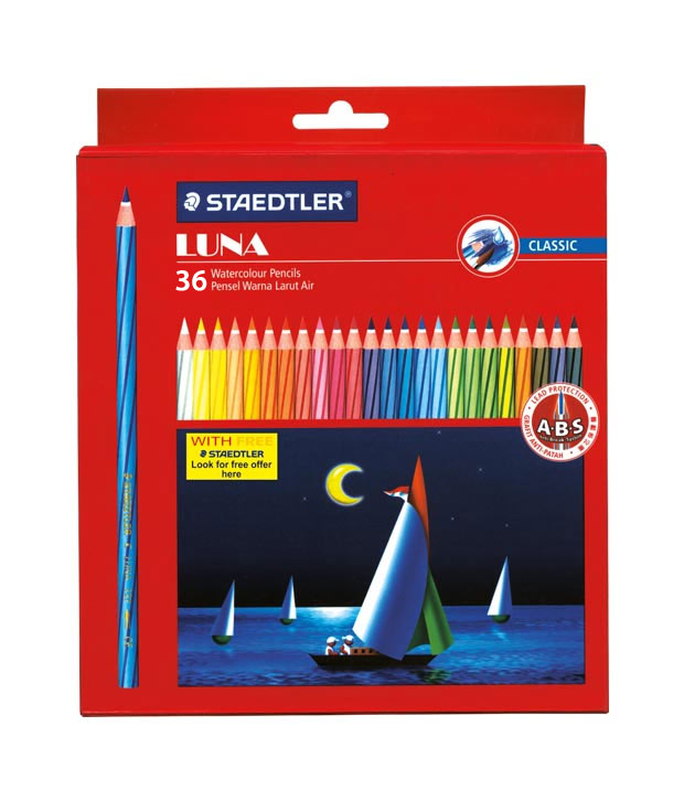 Staedtler Luna ABS Water Color Pencils - Box of 36 colors