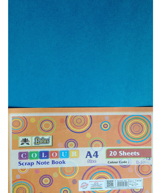 Lotus Colour Note Book - A4 (Different Colours)