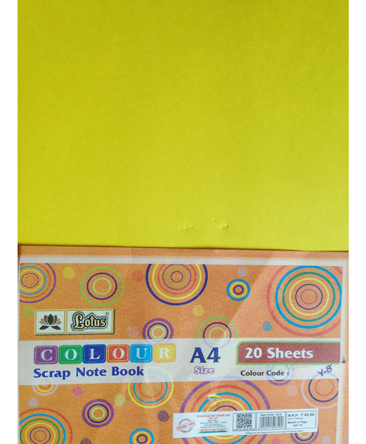 Lotus Colour Note Book - A4 (Different Colours)