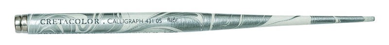Cretacolor Calligraphy Nib Holder - White/Silver Marble Effect