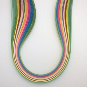 5mm Quilling Strip - Mix BrightColor(Dark Green to Mehndi Green)