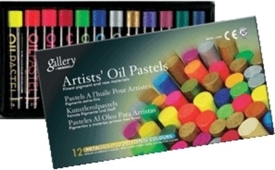 Mungyo Oil Pastel Crayon (12 assorted mettalic+fluorescent colors)