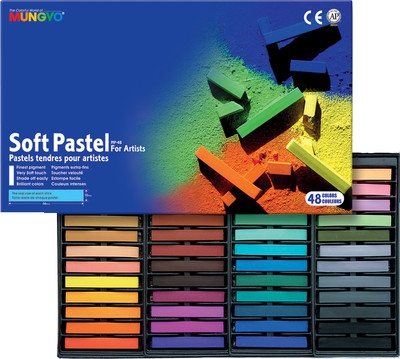 Mungyo Square Shaped Soft Pastel Crayon -General Series (48 assorted colors)
