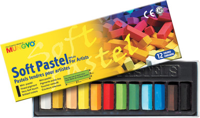Mungyo Soft Pastel Half-Length Crayons (12 assorted colors)