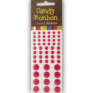 Crystal Stickers - Circles (Pink)