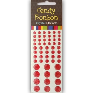 Crystal Stickers - Circles (Red)