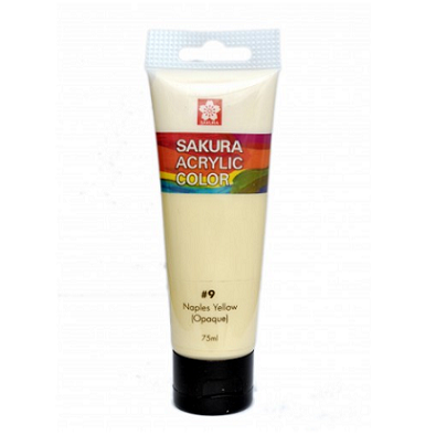 Sakura Acrylic Tube - Opaque (Naples Yellow) - 75ml