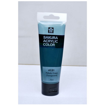 Sakura Acrylic Tube - Transparent (Phthalo Green) - 75 ml