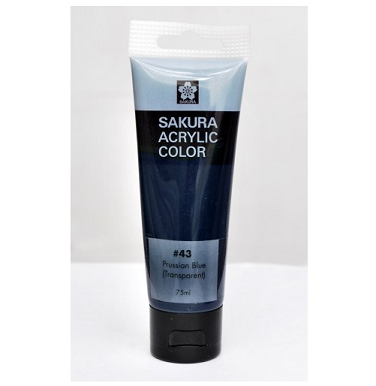 Sakura Acrylic Tube - Transparent (Prussian Blue) - 75 ml