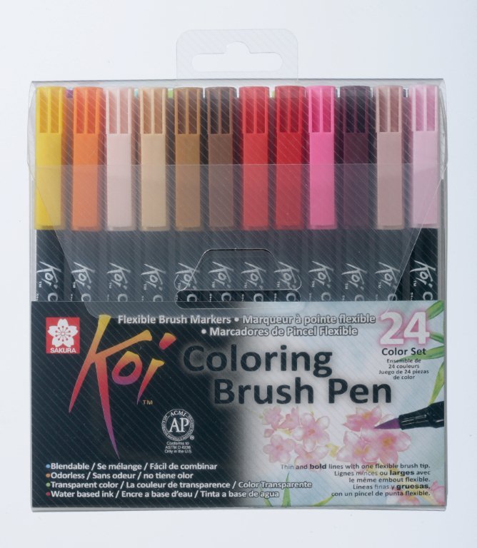 Sakura Koi Coloring Brush Pen - Purple (Pack of 3)