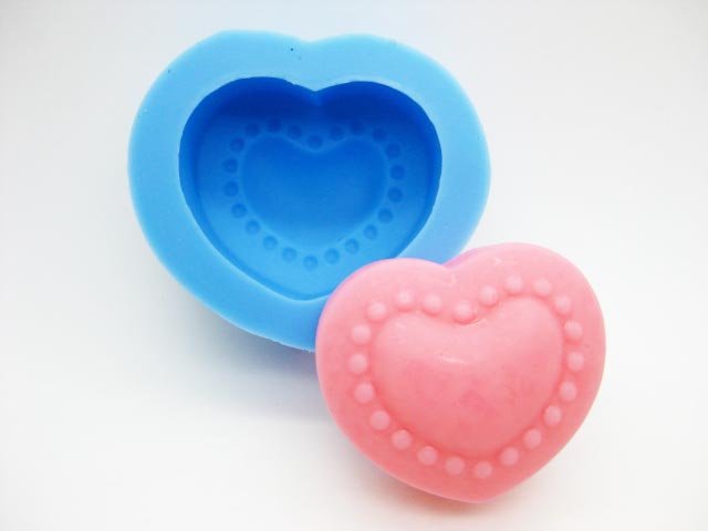 Designer Heart Silicone Soap Mould