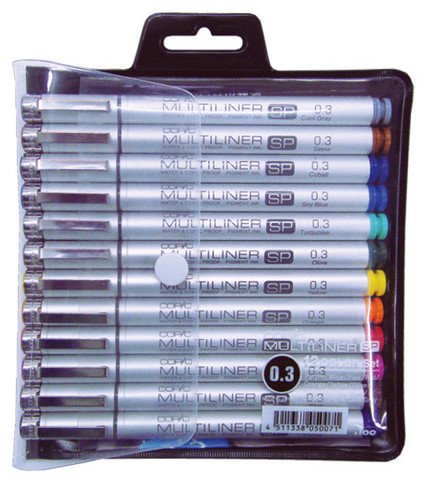 Copic Color Multiliner SP 0.3mm - Set of 12