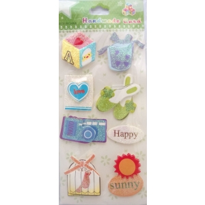 Happy Glitter Sticker