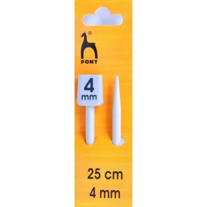 Pony Knitting Pins Knobbed Pairs 25cm x 4mm
