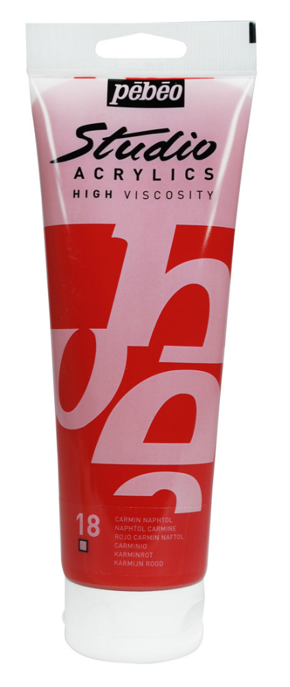 Pebeo Studio Acrylic HV 250ML - Naphthol Carmine