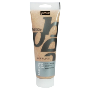 Pebeo Studio Acrylic Red Sand Texture Gel 250ml