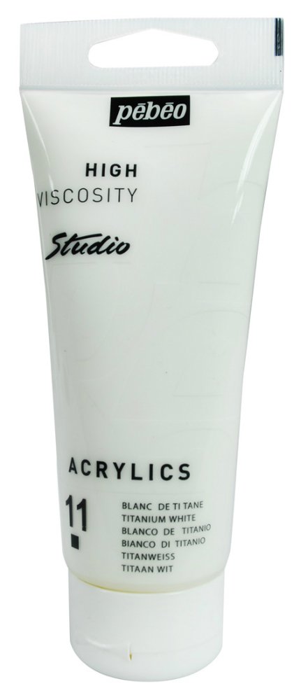PEBEO STUDIO ACRYLIC HV 100ML - TITANIUM WHITE