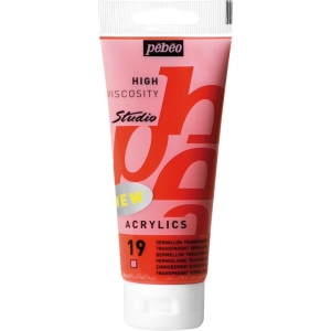 PEBEO STUDIO ACRYLIC HV 100ML - TRANSPARENT VERMILION