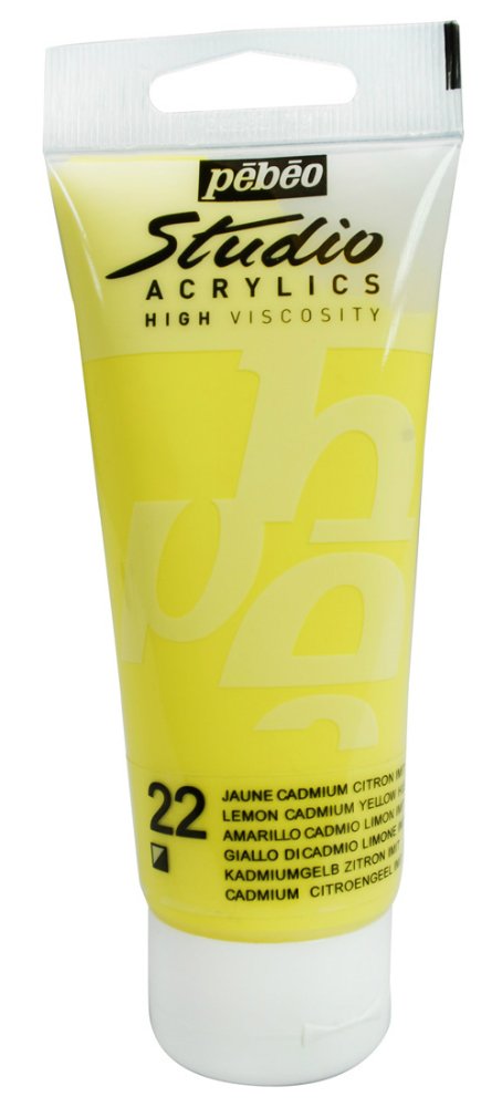 PEBEO STUDIO ACRYLIC HV 100ML - LEMON CADMIUM YELLOW HUE