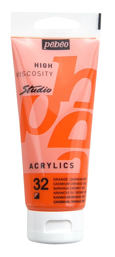 PEBEO STUDIO ACRYLIC HV 100ML - CADMIUM ORANGE HUE