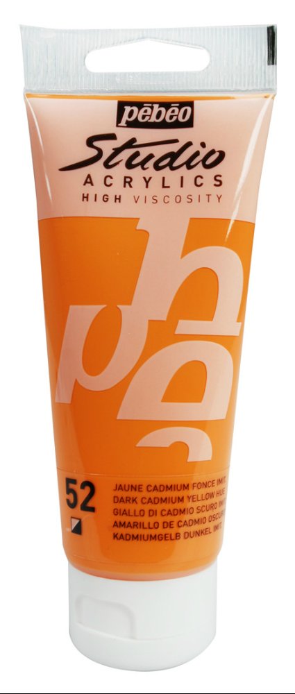 PEBEO STUDIO ACRYLIC HV 100ML - DARK CADMIUM YELLOW HUE
