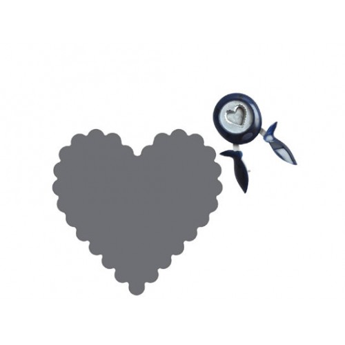 Fiskars Squeeze punch - L Scalloped Heart