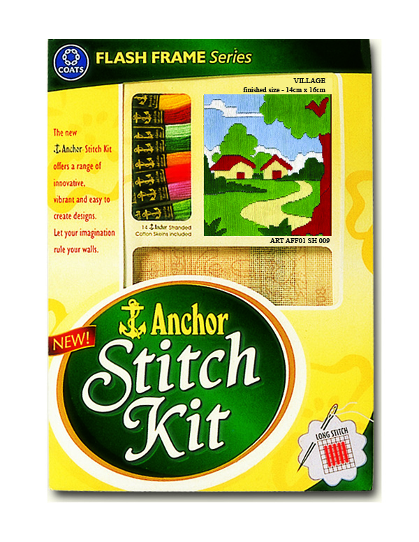 Anchor Stitch Kit - Village (14cm x 16cm)
