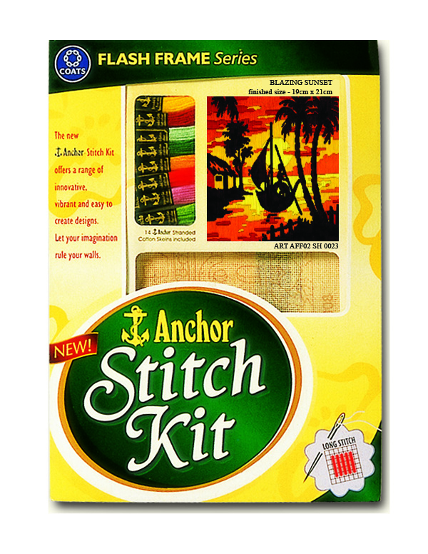 Anchor Stitch Kit - Blazing Sunset (19cm x 21cm)