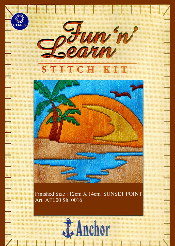 Anchor Stitch Kit - Sunset Point (12cm x 14cm)