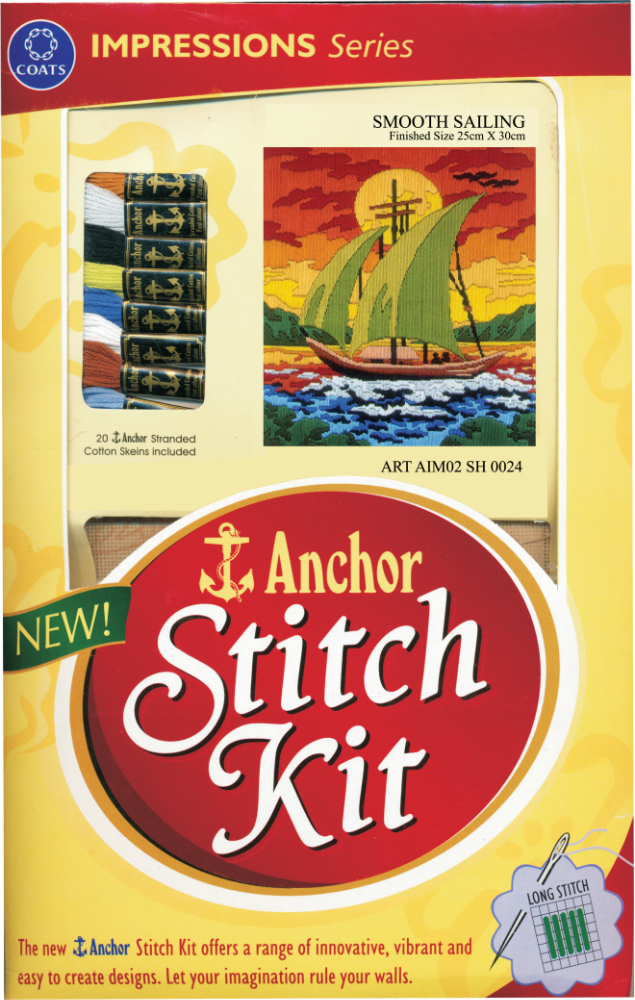 Anchor Stitch Kit - Smooth Sailing (25cm x 30cm)