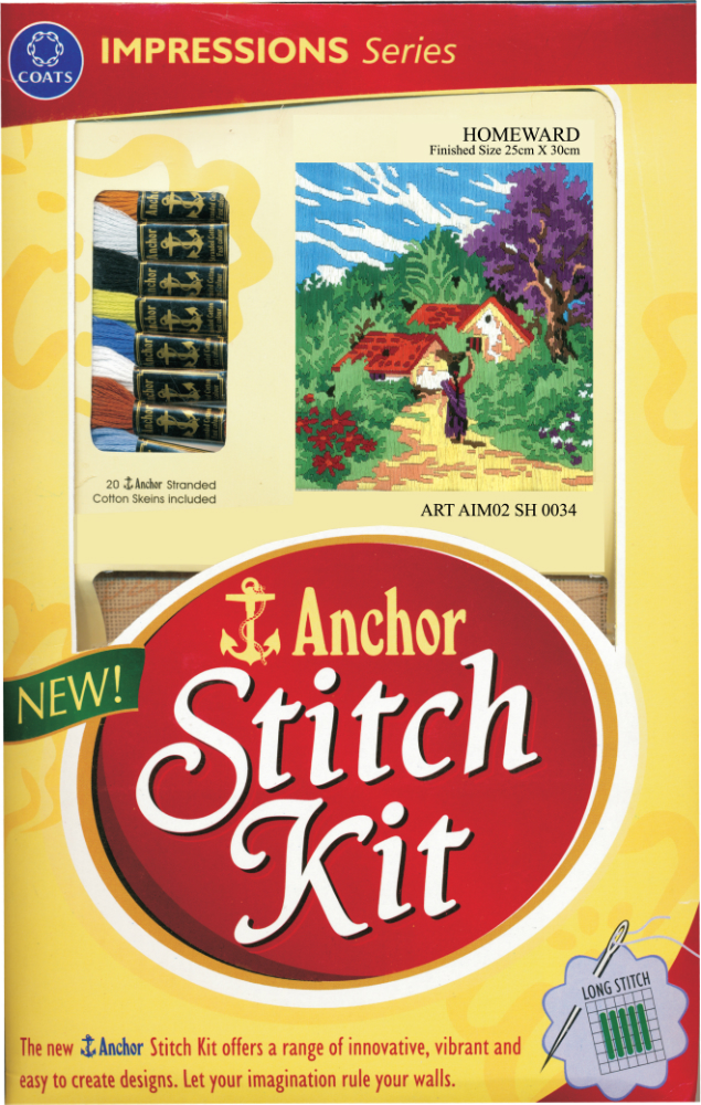 Anchor Stitch Kit - Homeward (25cm x 30cm)