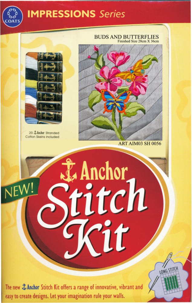 Anchor Stitch Kit - Buds and Butterflies (28cm x 36cm)
