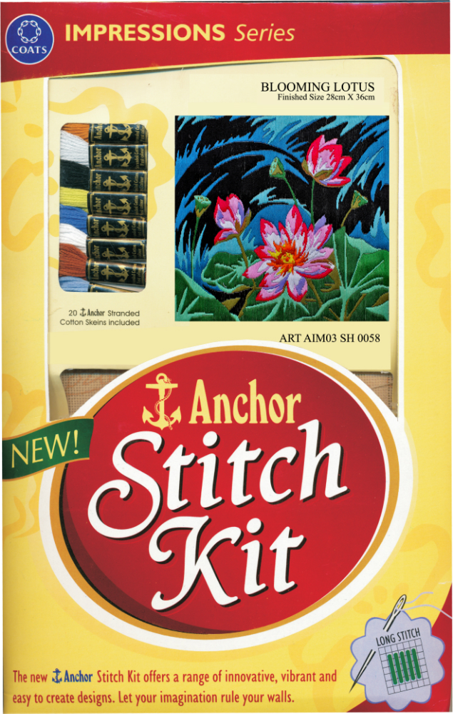 Anchor Stitch Kit - Blooming Lotus (28cm x 36cm)