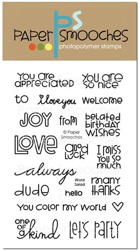 Paper Smooches Clear Stamp - Word Salad