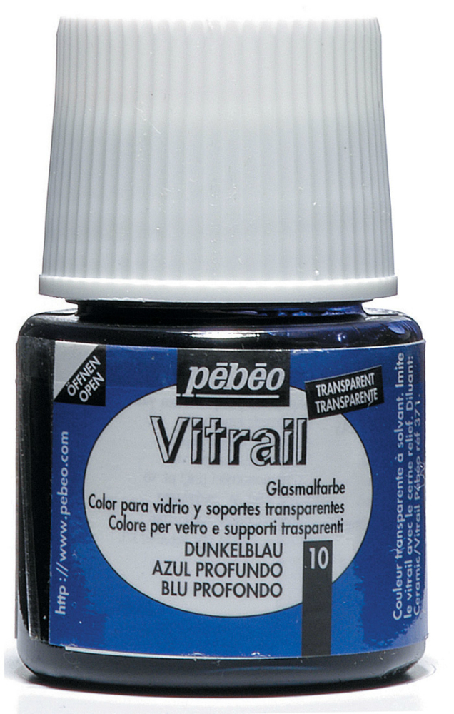 Pebeo Vitrail Satin Glass Color (45ml) - Deep Blue
