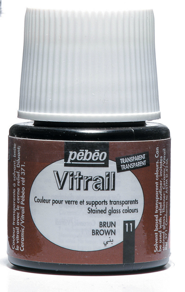 Pebeo Vitrail Satin Glass Color (45ml) - Brown