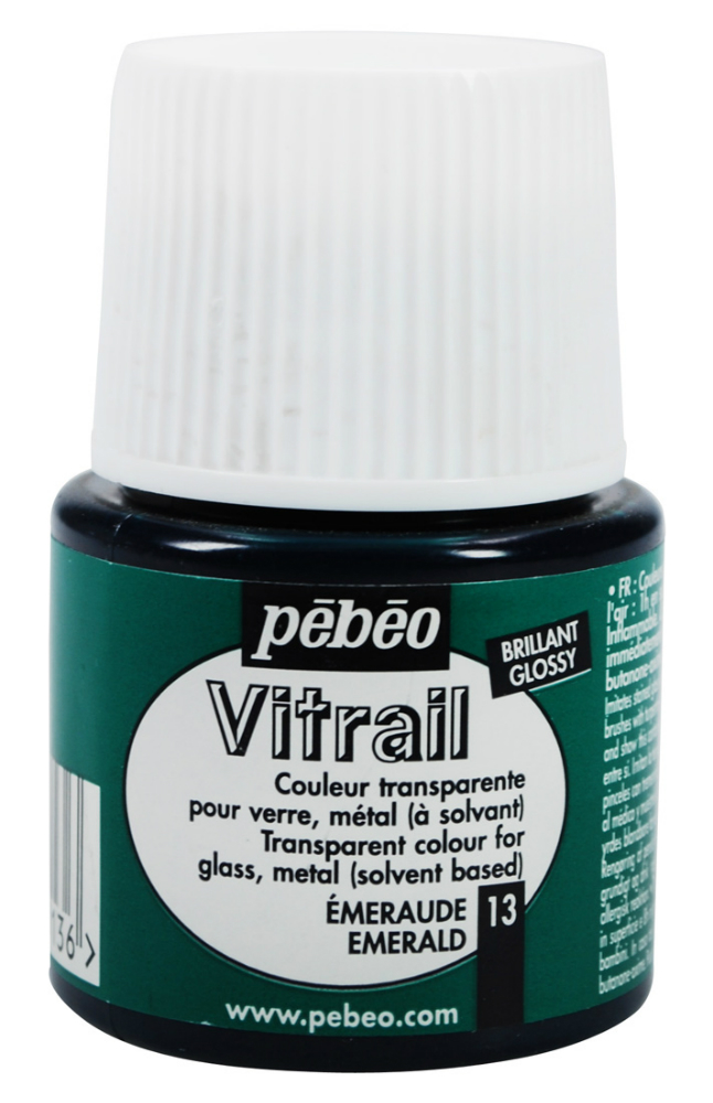 Pebeo Vitrail Satin Glass Color (45ml) - Emerald