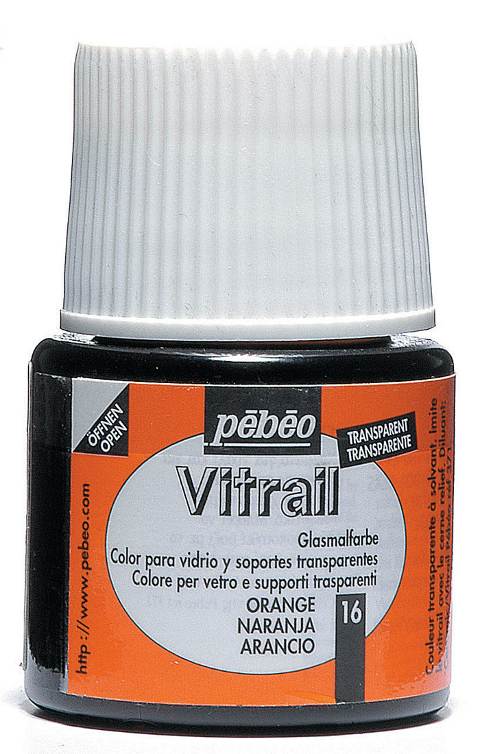 Pebeo Vitrail Satin Glass Color (45ml) - Orange