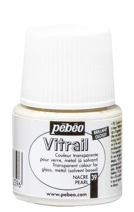 Pebeo Vitrail Satin Glass Color (45ml) - Pearl