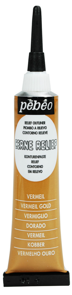 Pebeo Vitrail Cerne Relief Outliner 20ml Tube - Vermeil Gold