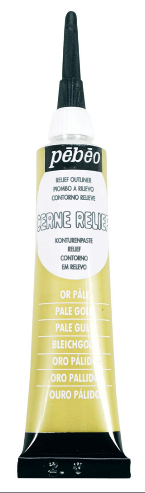 Pebeo Vitrail Cerne Relief Outliner 20ml Tube - Pale Gold