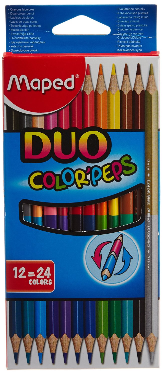 Maped Helix Duo Coloured Pencils - 12 pcs