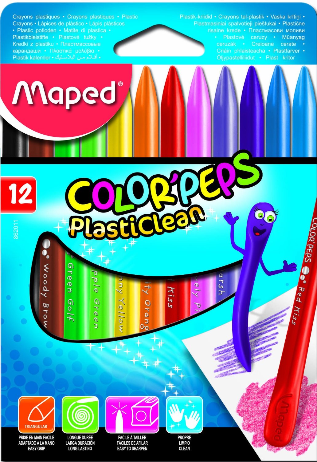 Maped Color'Peps Plasticlean Crayons