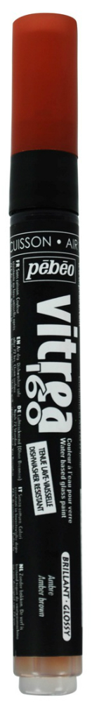 Pebeo Vitrea 160 Glossy Marker - Amber Brown