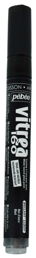 Pebeo Vitrea 160 Glossy Marker - Black