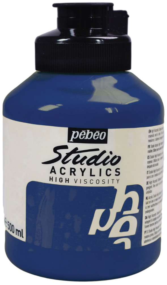 Pebeo Studio Acrylic HV 500ML - Cobalt Blue Hue