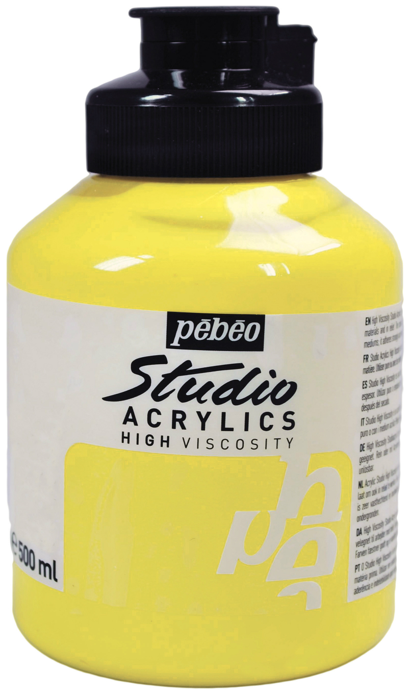Pebeo Studio Acrylic HV 500ML - Lemon Cadmium Yellow Hue