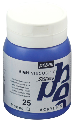 Pebeo Studio Acrylic HV 500ML - Light Ultramarine Blue