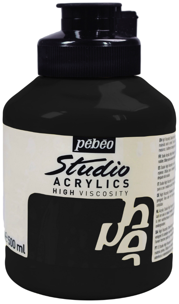 Pebeo Studio Acrylic HV 500ML - Mars Black