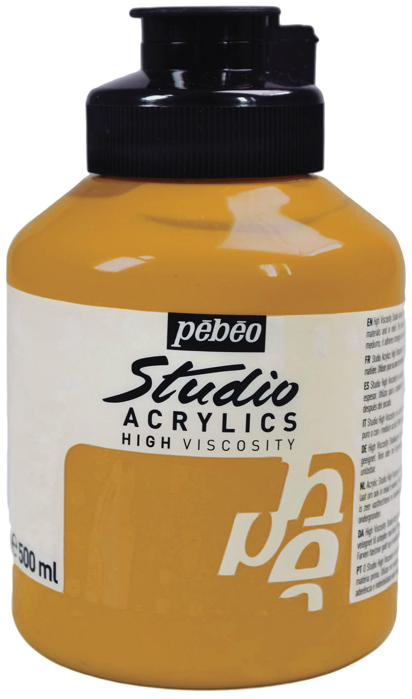 Pebeo Studio Acrylic HV 500ML - Yellow Ochre